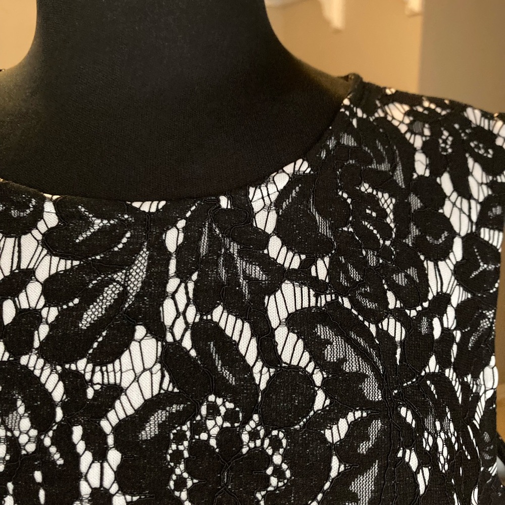 NWT: Donna Ricco black lace sleeveless dress, size 14 - Picture 2 of 12